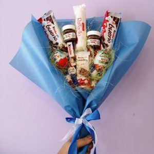 Bukiet słodyczy niebieski