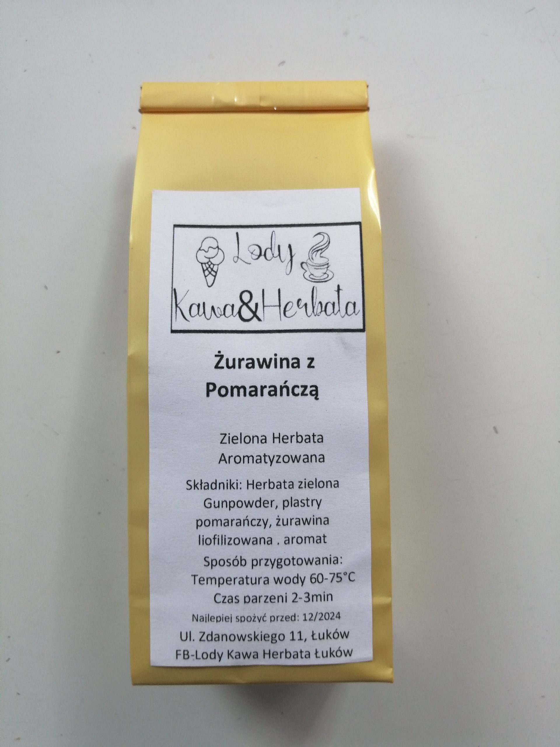 herbata żurawina z pomarańcza